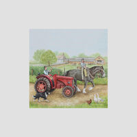 Greeting Card - Red Tractor