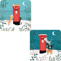 Luxury Christmas Cards 10 Pack - Moonlight Cats 