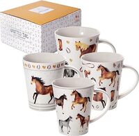 Spotted Dog Horse Mug - Set of 4 