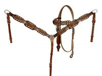 SM Floral Breast Collar/Headstall Set