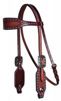 PC Basket Weave Browband Headstall
