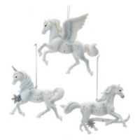 Horse/Unicorn/Pegasus Ornaments - Set of 3