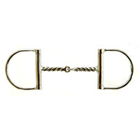 Thick Twisted Large Dee Ring Snaffle with Curved Mouth
