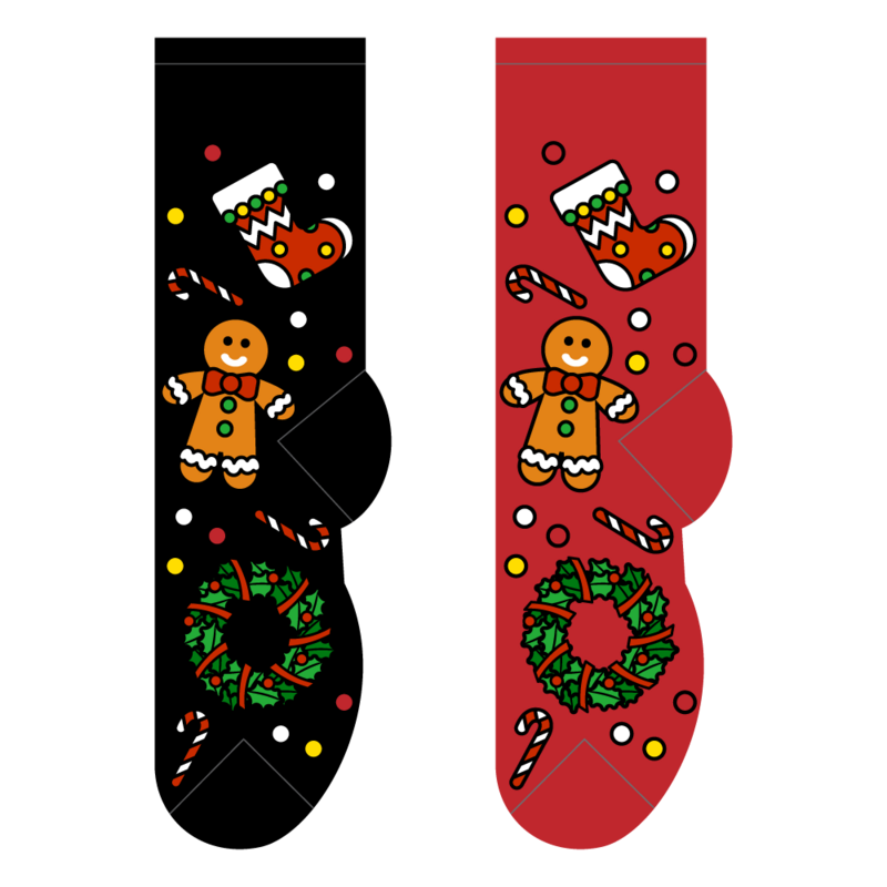 Foozys Ladies Socks - Cookie, Wreath, Stocking