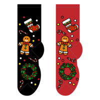 Foozys Ladies Socks - Cookie, Wreath, Stocking