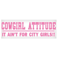 Vinyl Decal - Cowgirl Attitude Ain't for City Folk 3