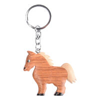 Wooden Horse Keychain