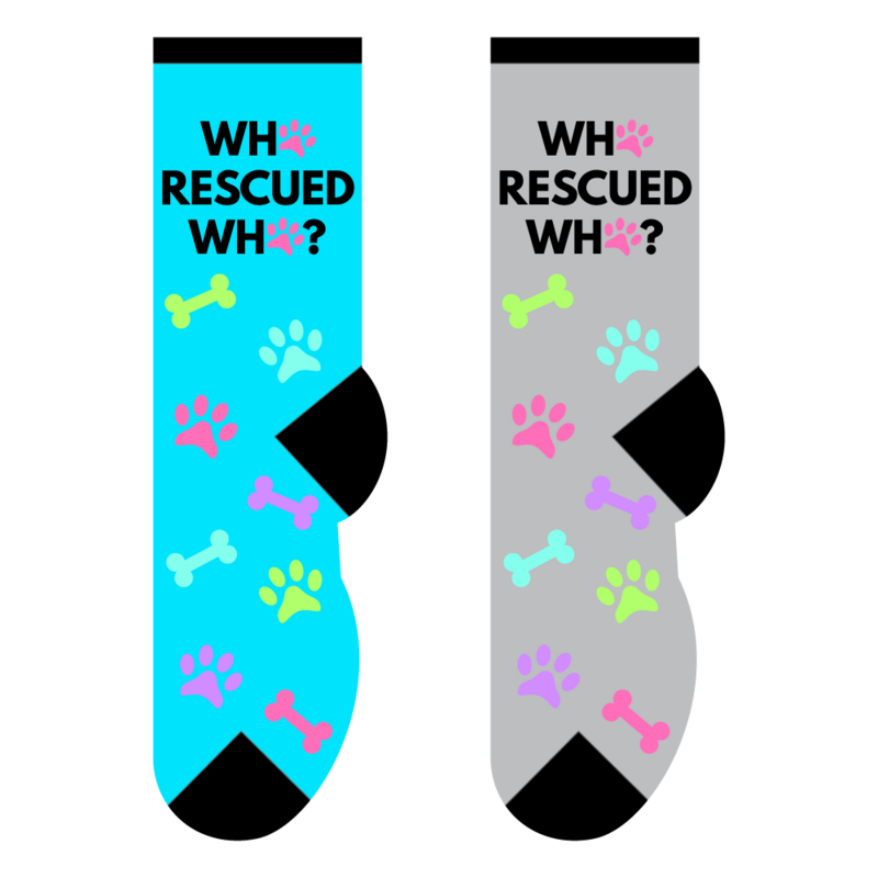 Foozys Ladies Socks - Who Rescued Who
