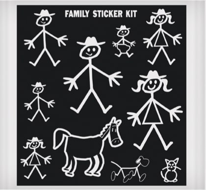 Vinyl Decal - Stick Family