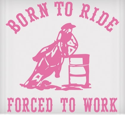 Vinyl Decal - Born to Ride, Forced to Work 6