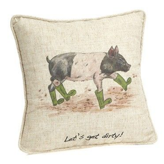 Linen Mix Cushion - Let's Get Dirty!