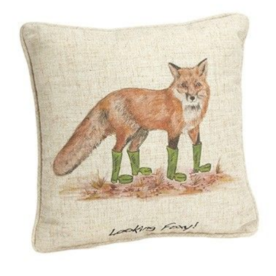 Linen Mix Cushion - Looking Foxy!