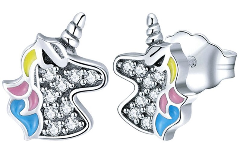 Unicorn Earrings - 925 Sterling Silver