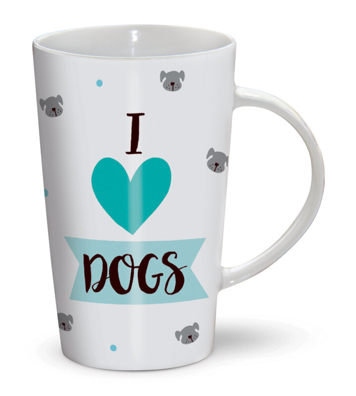 Latte Mug - I Love Dogs