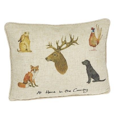 Linen Mix Cushion - At Home In The Country