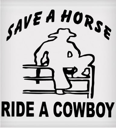 Vinyl Decal - Save a Horse, Ride a Cowboy 6