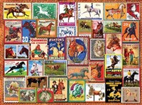 Vintage Equestrian Stamp Posters 1000 Piece Puzzle